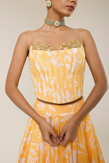 GOLDEN HOUR CORSET LEHENGA SET