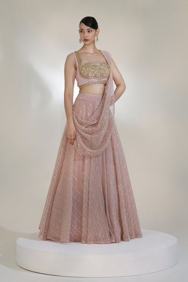 JASHN DRAPE LEHENGA SET