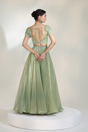 SAGE LUXE LEHENGA SET