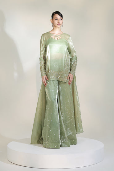 SAGE LUXE SHARARA SET