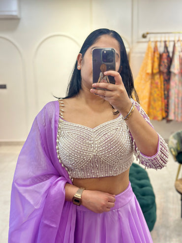 Lilac Pearl Lehenga