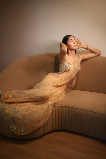 GOLDEN GLAM SAREE