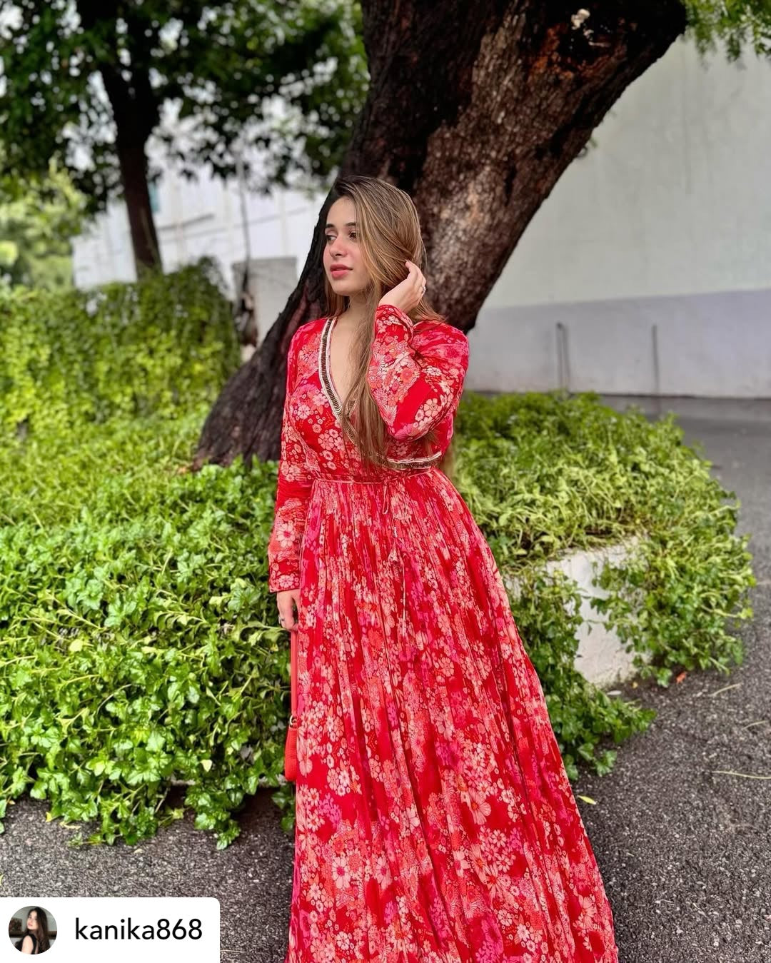 Red Floral Suit