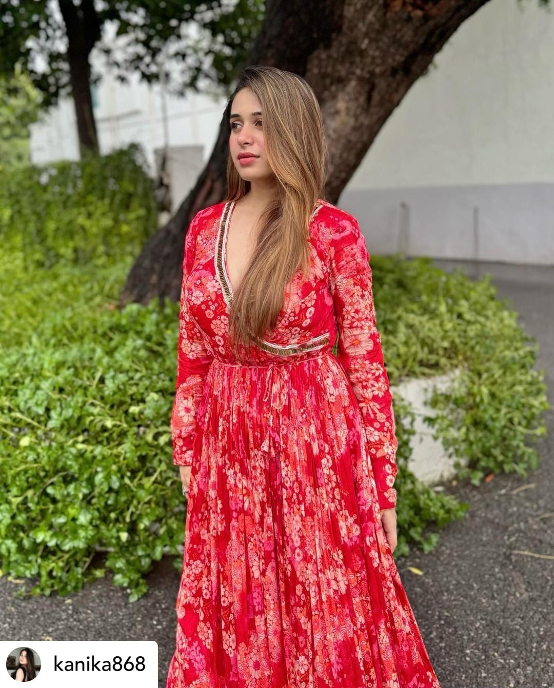 Red Floral Suit
