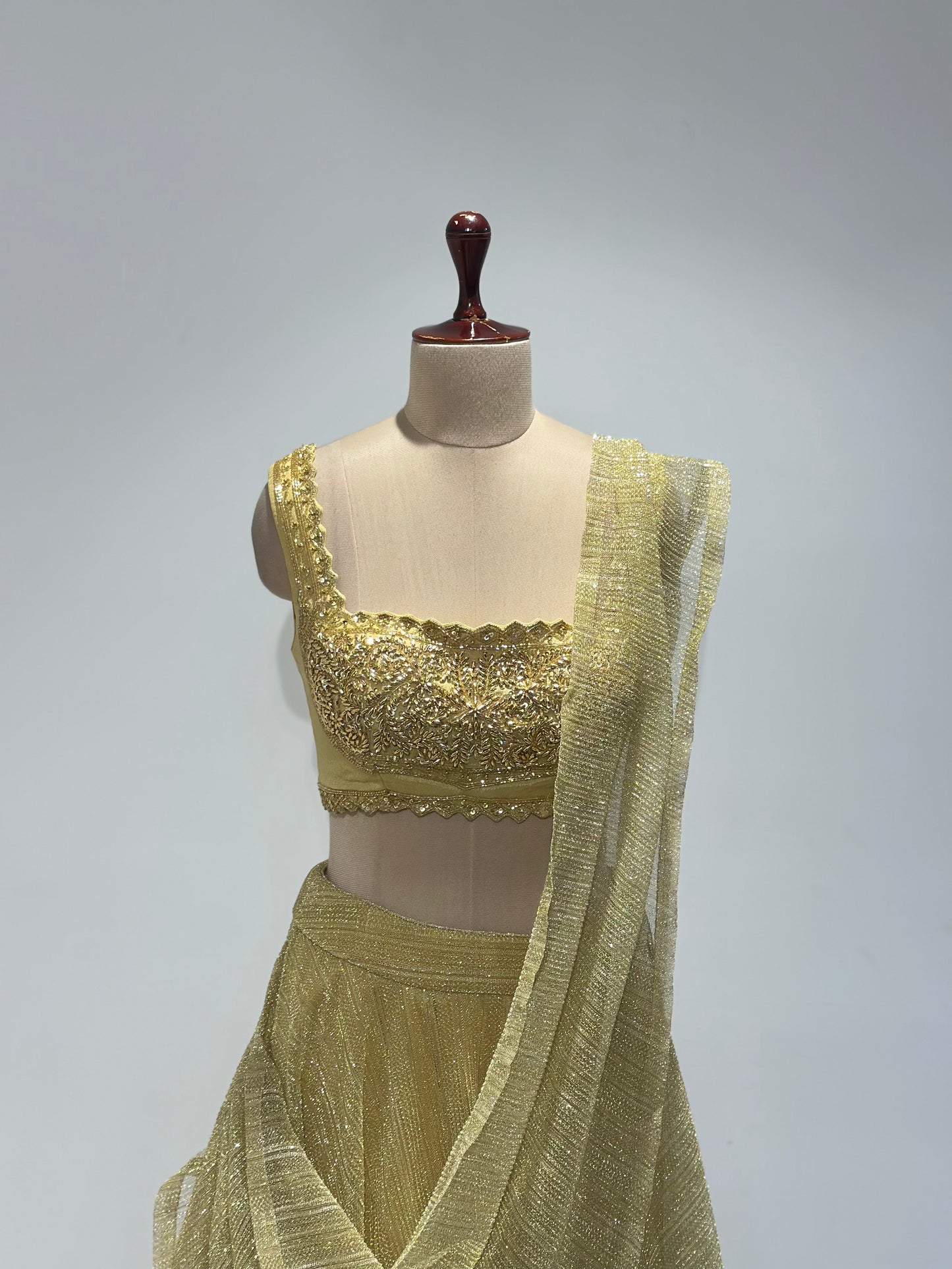 GOLD DRAPE LEHENGA