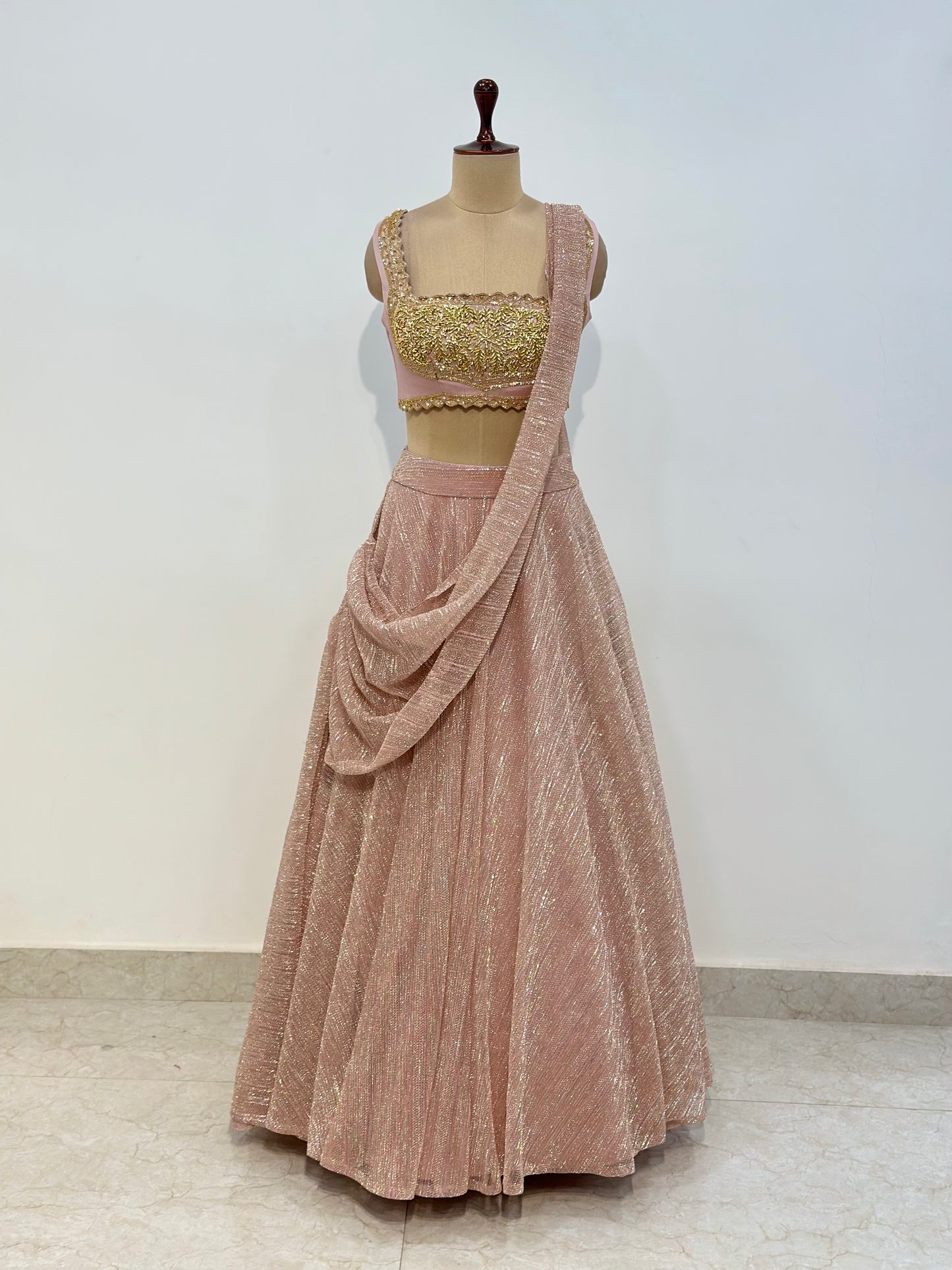 ROSE DRAPE LEHENGA