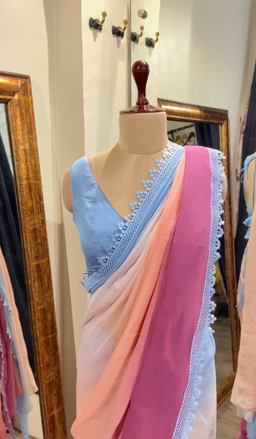 Ombre Saree