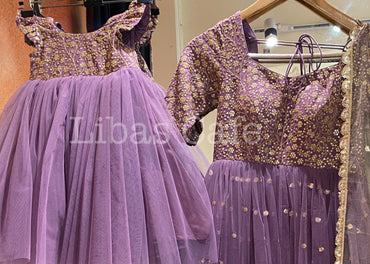 Mauve Gold Anarkali