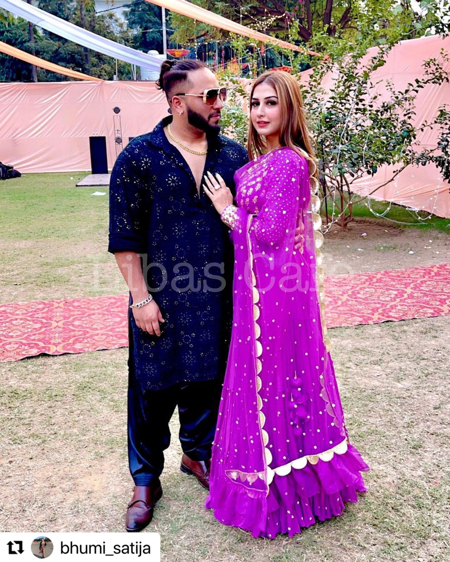Bhumi Satija In Purple Lehenga