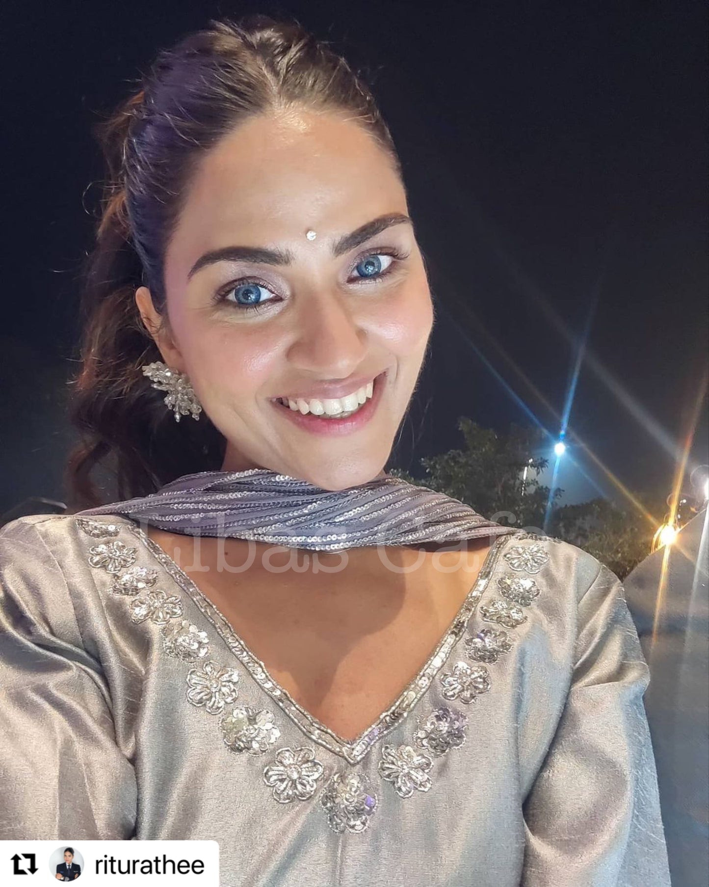 Ritu Rathee In Our Grey Lehenga