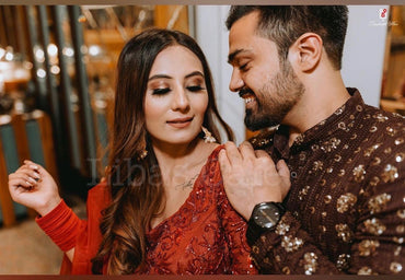 Red Hand Embroidered Anarkali Suit