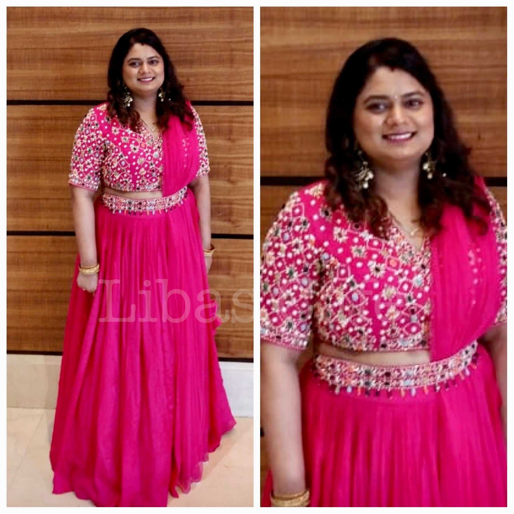Client In Our Pink Belt Lehenga