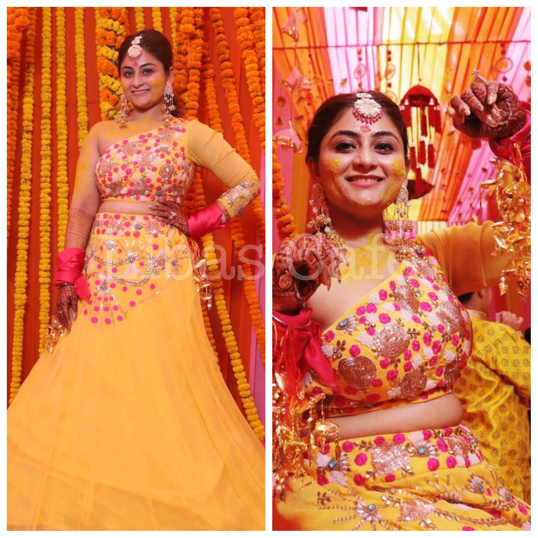 Client In Our Yellow Lehenga
