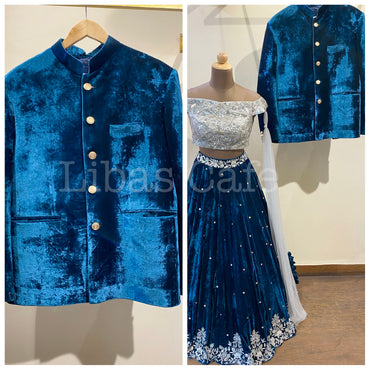 Velvet Teal Blue Band Gala