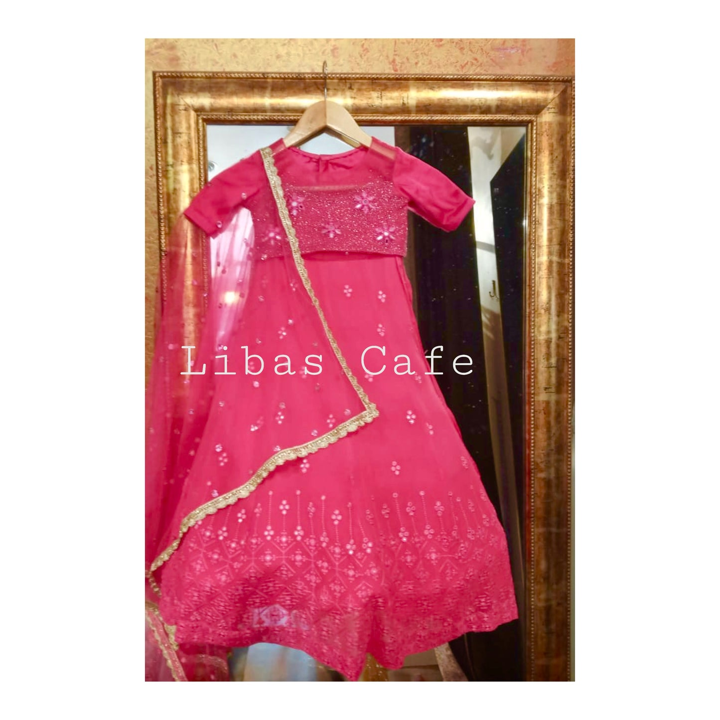 Pink Lakhnavi Baby Girl Lehenga