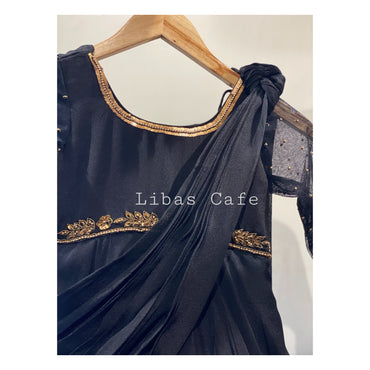 Black Drape Baby Girl Gown