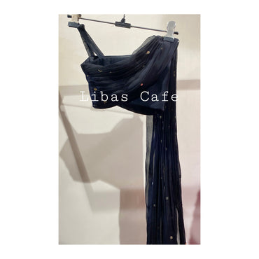 Black Drape Sequin Baby Girl Lehenga