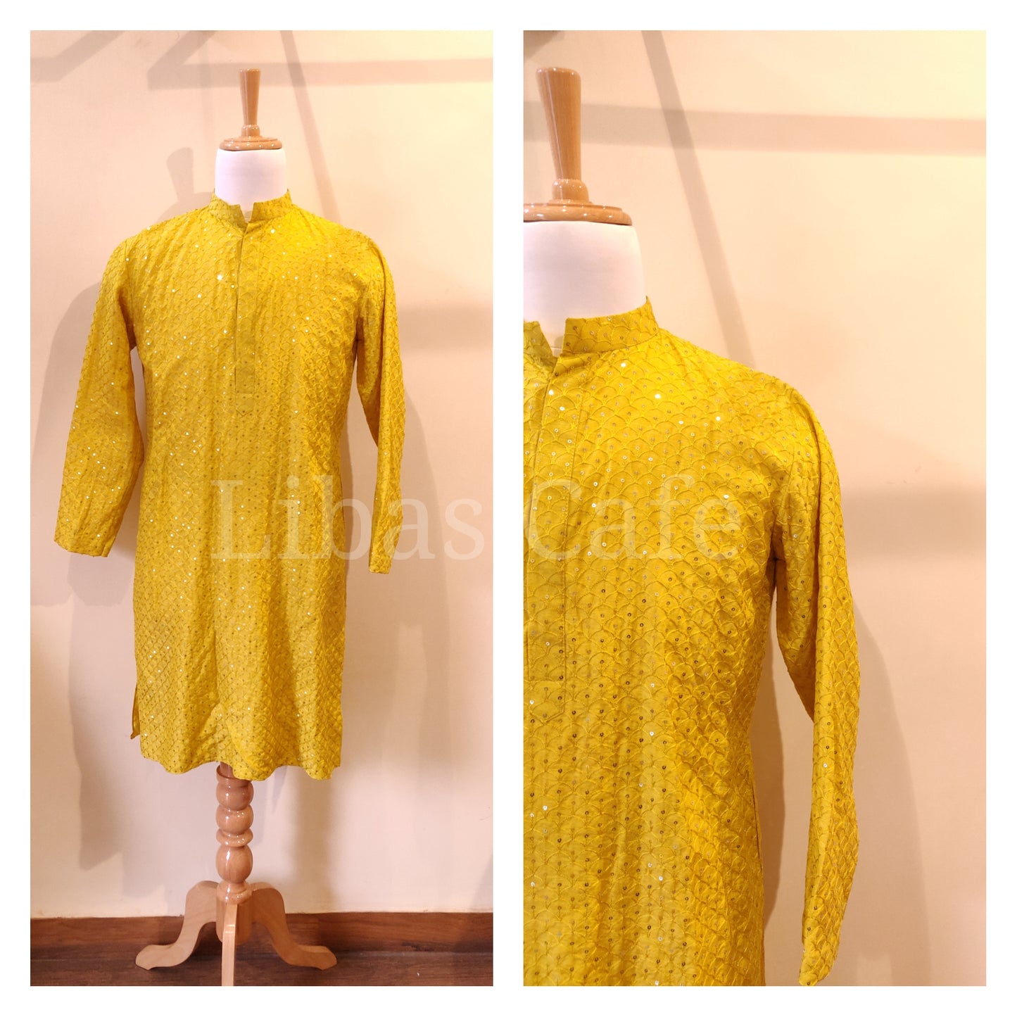 Mustard Yellow Linen Kurta