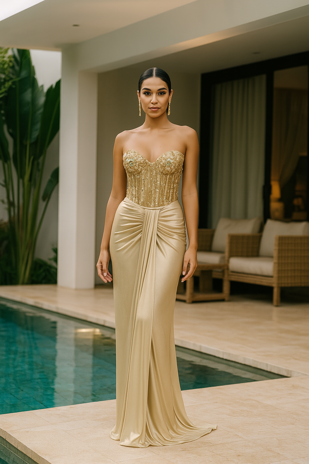 GOLDEN EMBROIDERED DHOTI SET