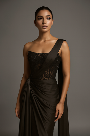 BLACK CHANTELLE SAREE