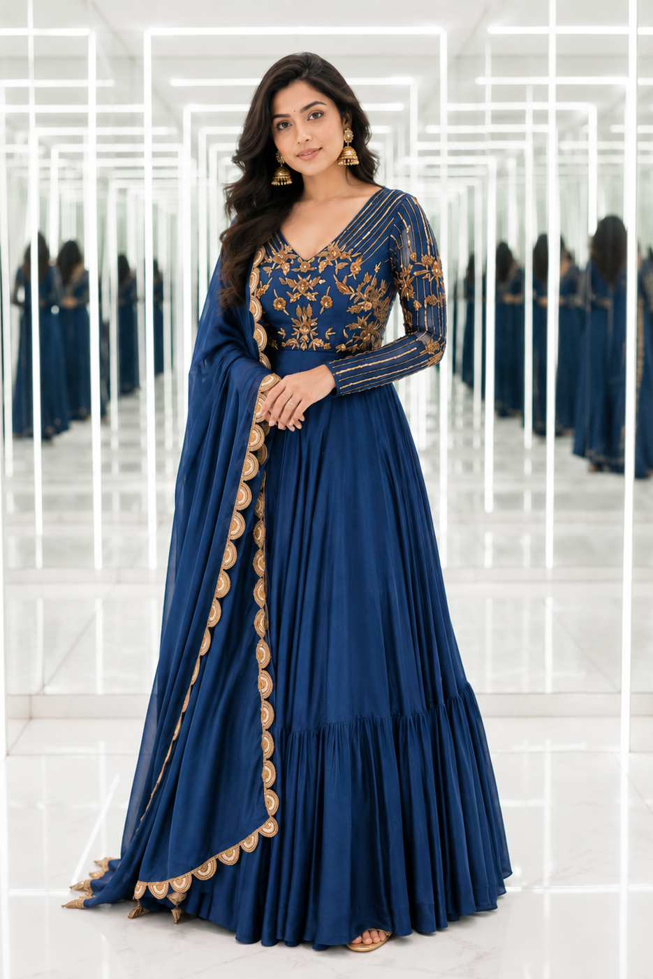 Peacock Blue Dress