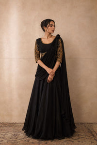 Black Drape Gown