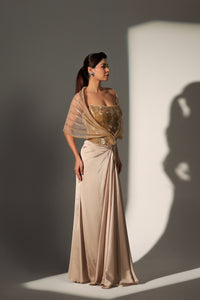 ELISE POWER SHOULDER CORSET SKIRT SET