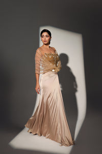 ELISE POWER SHOULDER CORSET SKIRT SET