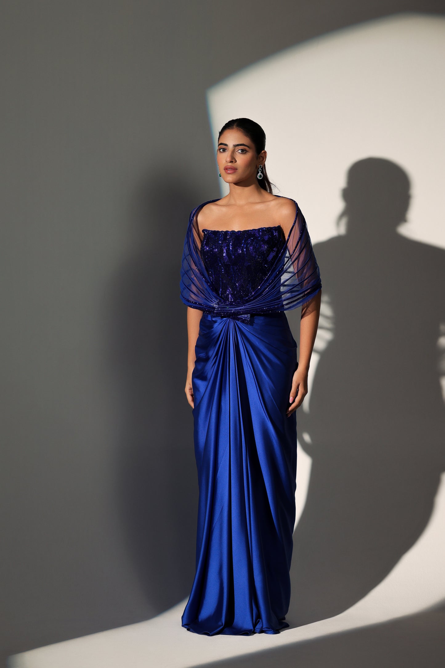 JESSICA POWER SHOULDER CORSET SKIRT SET