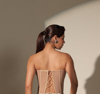 ELISE POWER SHOULDER CORSET SKIRT SET