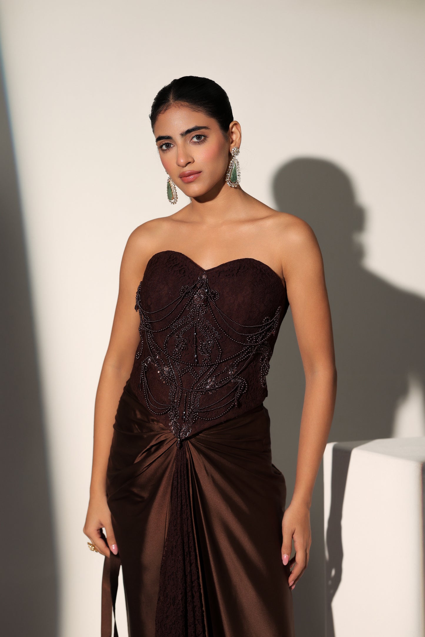 HOLLY CHANTELLE CORSET DRAPE SKIRT SET