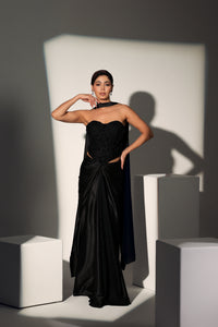 BEATRIX CHANTELLE CORSET DRAPE SKIRT SET