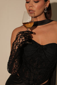 BEATRIX CHANTELLE CORSET DRAPE SKIRT SET