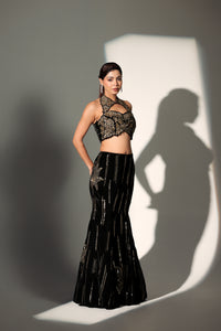 NATASHA HALTER BLOUSE MERMAID SET