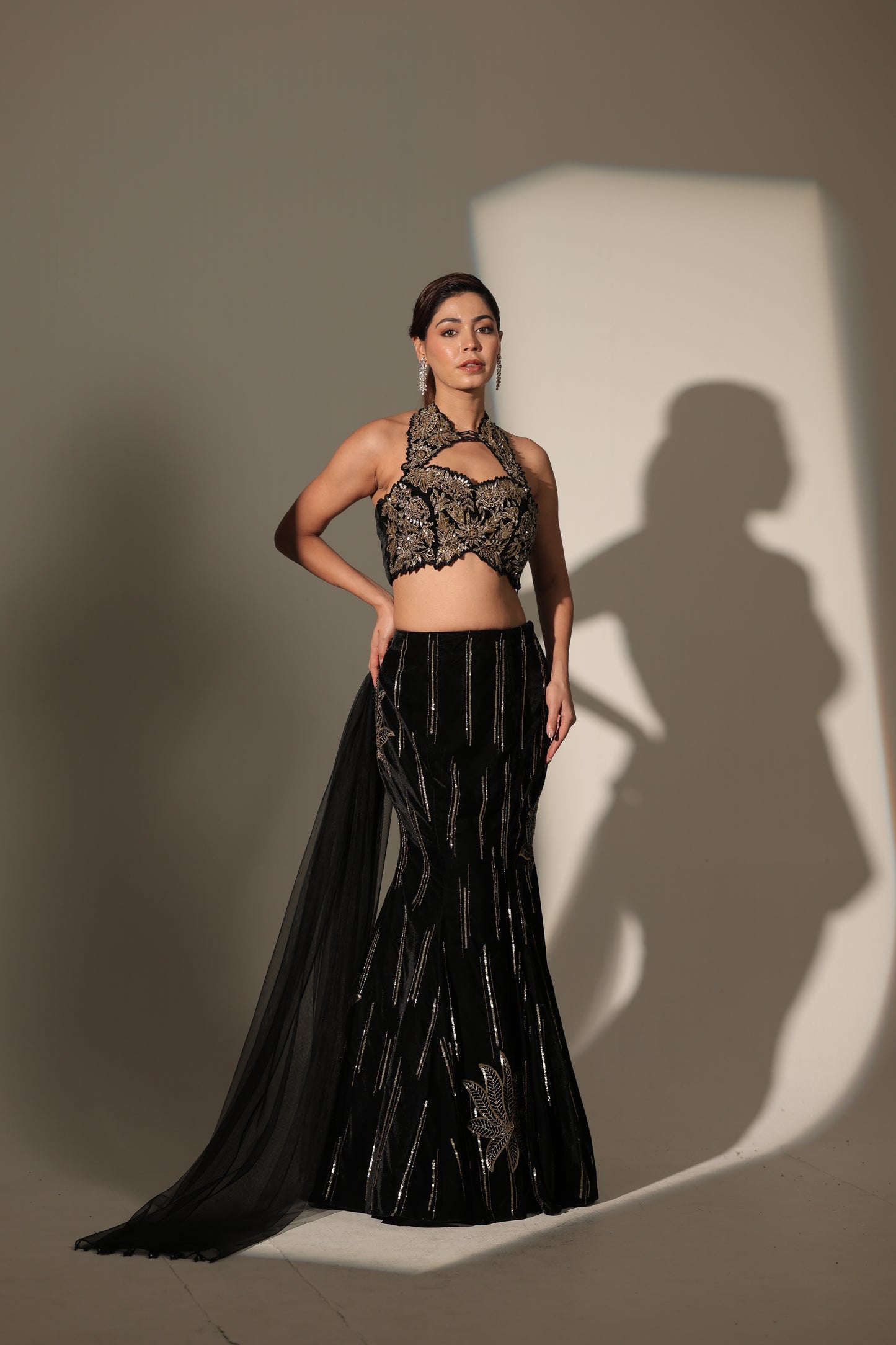 NATASHA HALTER BLOUSE MERMAID SET