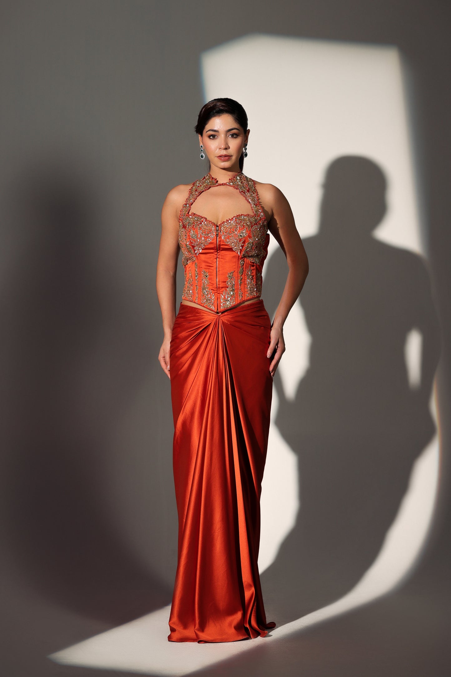 WONDER WOMAN CORSET DRAPE SKIRT SET