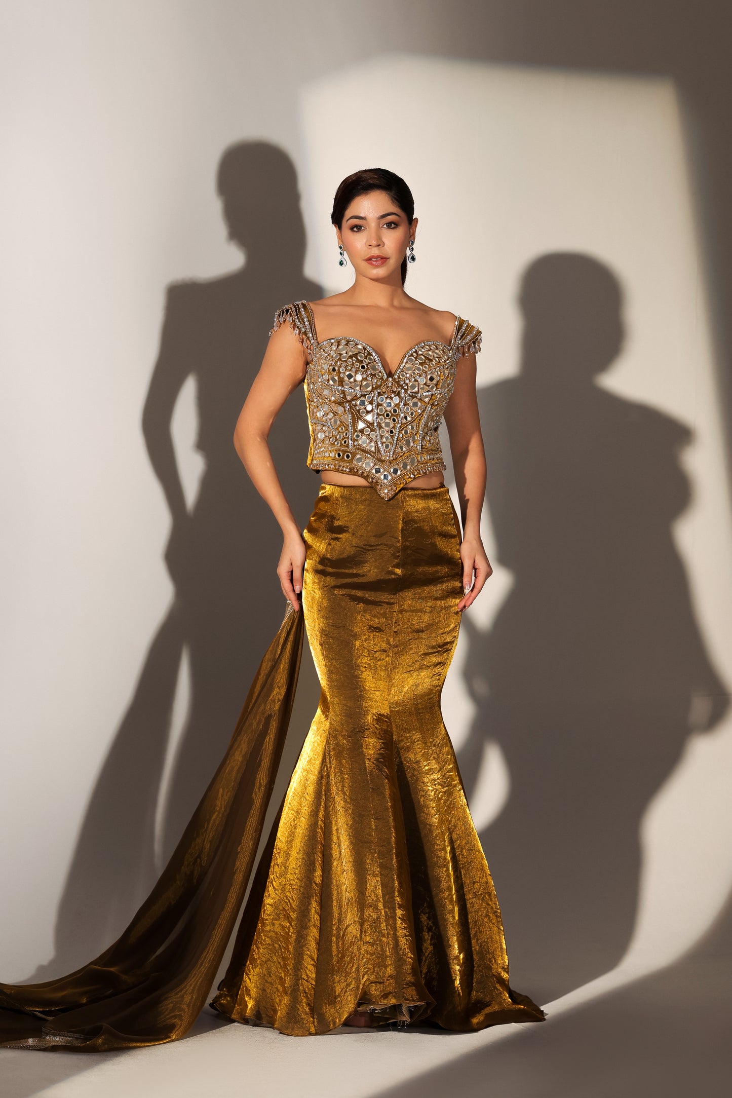 SERENA MIRROR CORSET MERMAID SKIRT SET