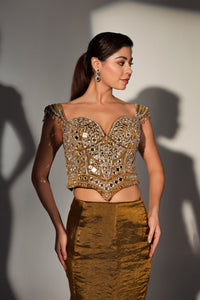 SERENA MIRROR CORSET MERMAID SKIRT SET