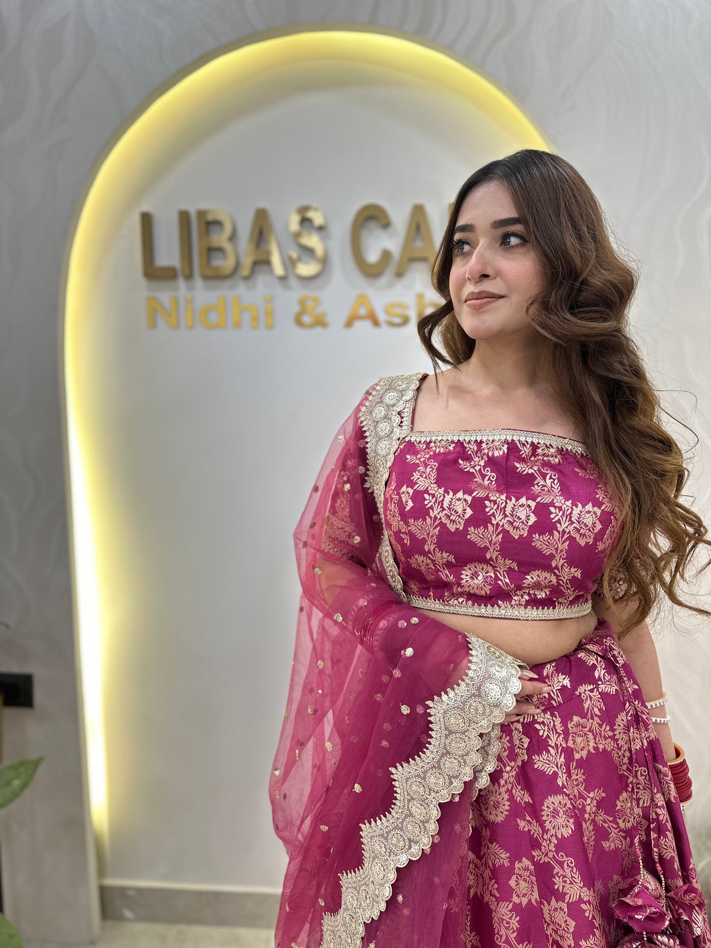 Pink Banarasi Lehenga