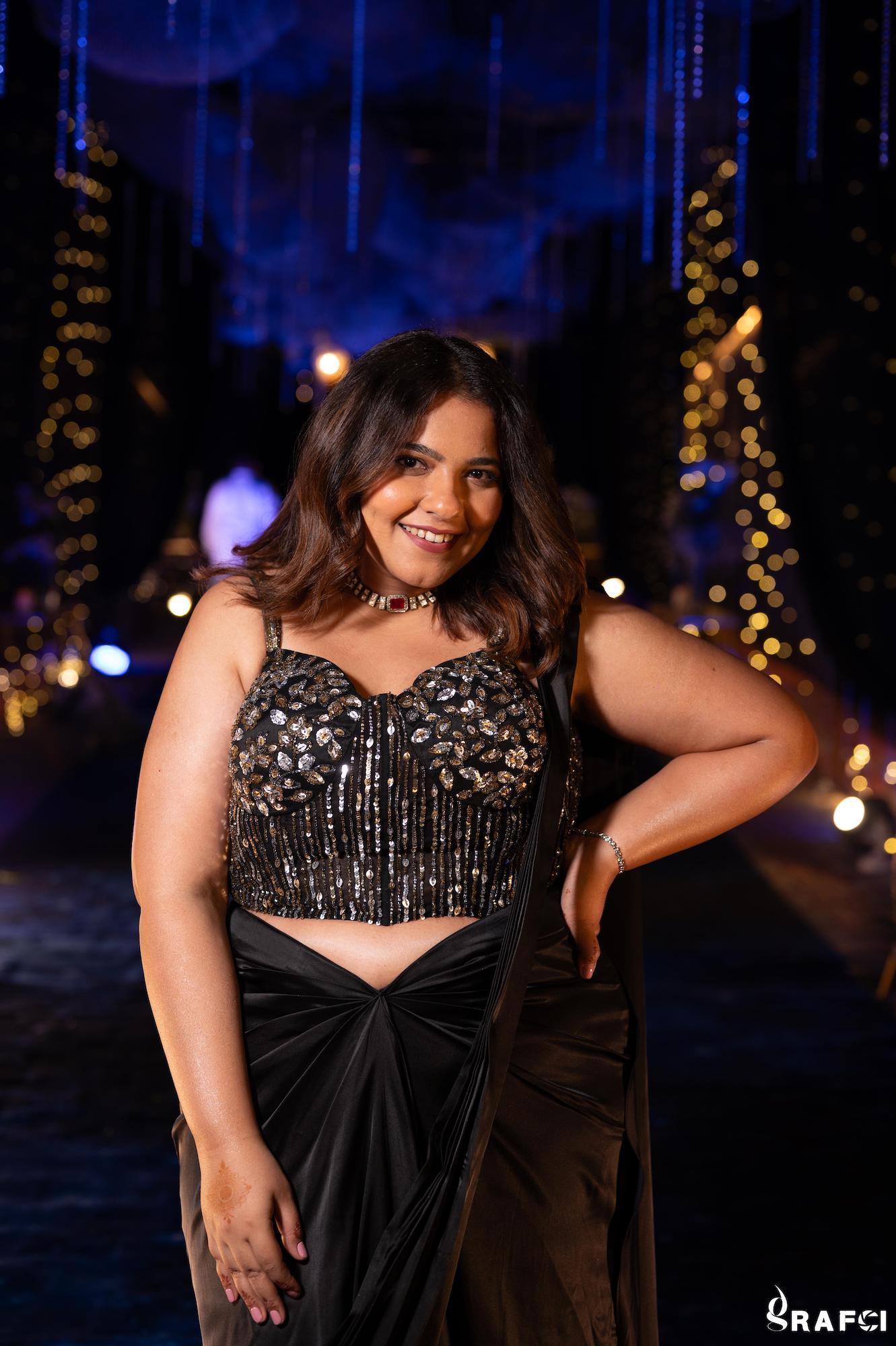 RIDHI ARORA- HER HAPPY FACE IN ECLIPSE 2.0 PRE DRAPE SAREE