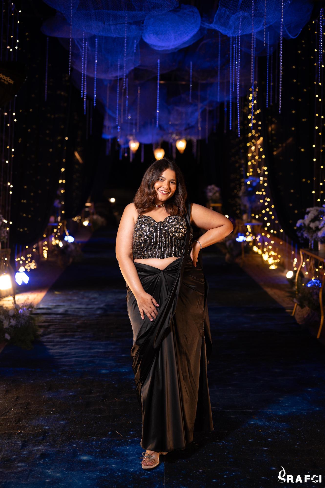 RIDHI ARORA- HER HAPPY FACE IN ECLIPSE 2.0 PRE DRAPE SAREE