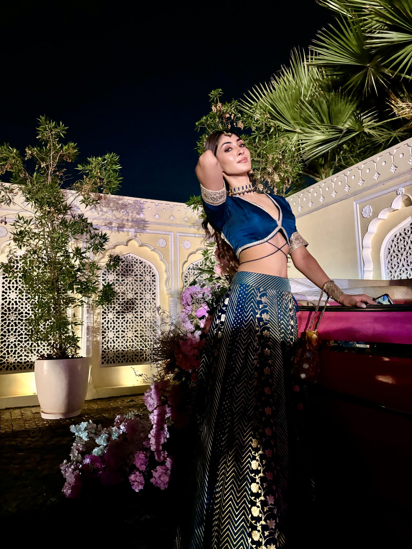 AEGAN BLUE BANARSI LEHENGA