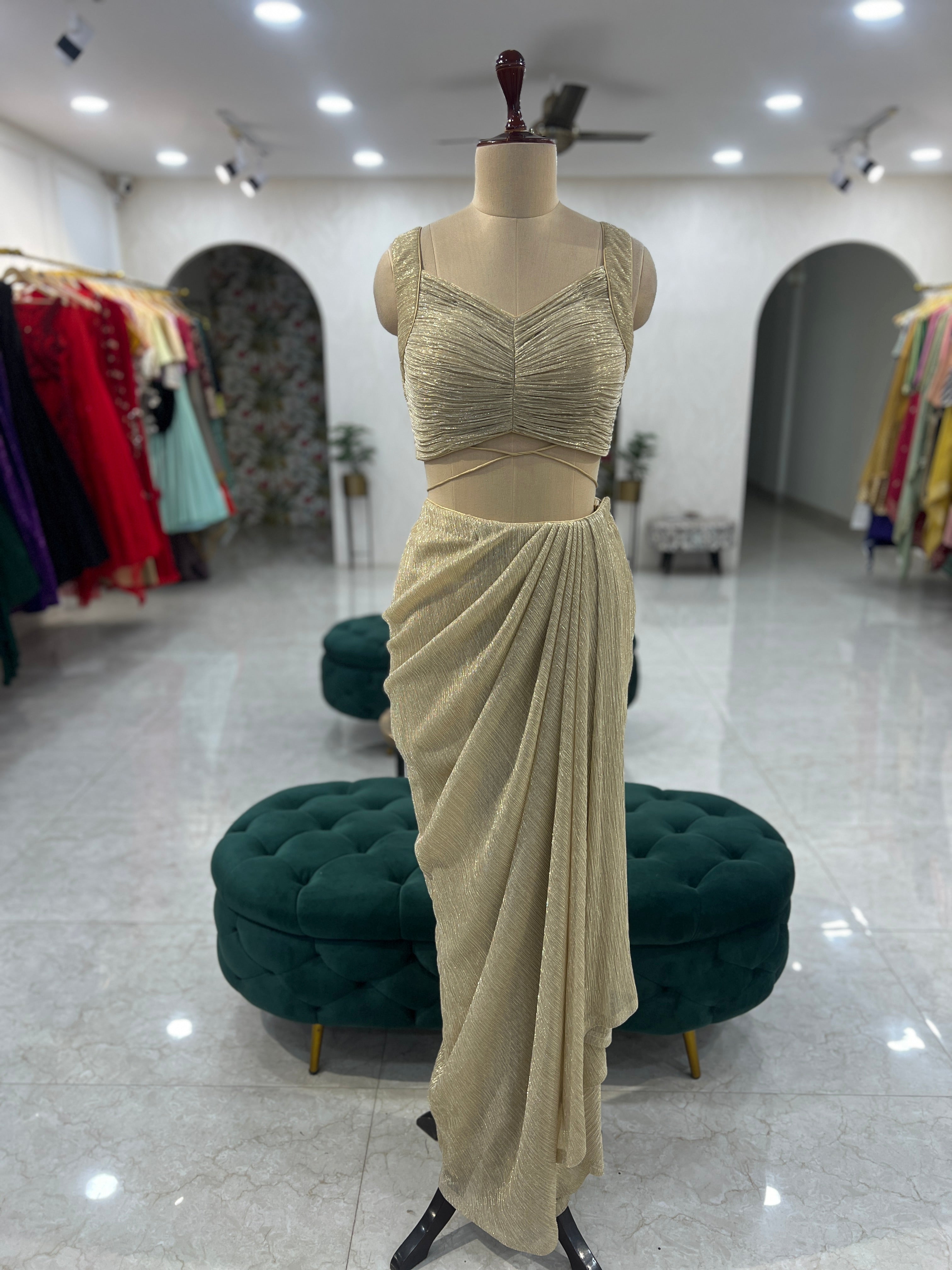 Golden Dhoti Co-ord