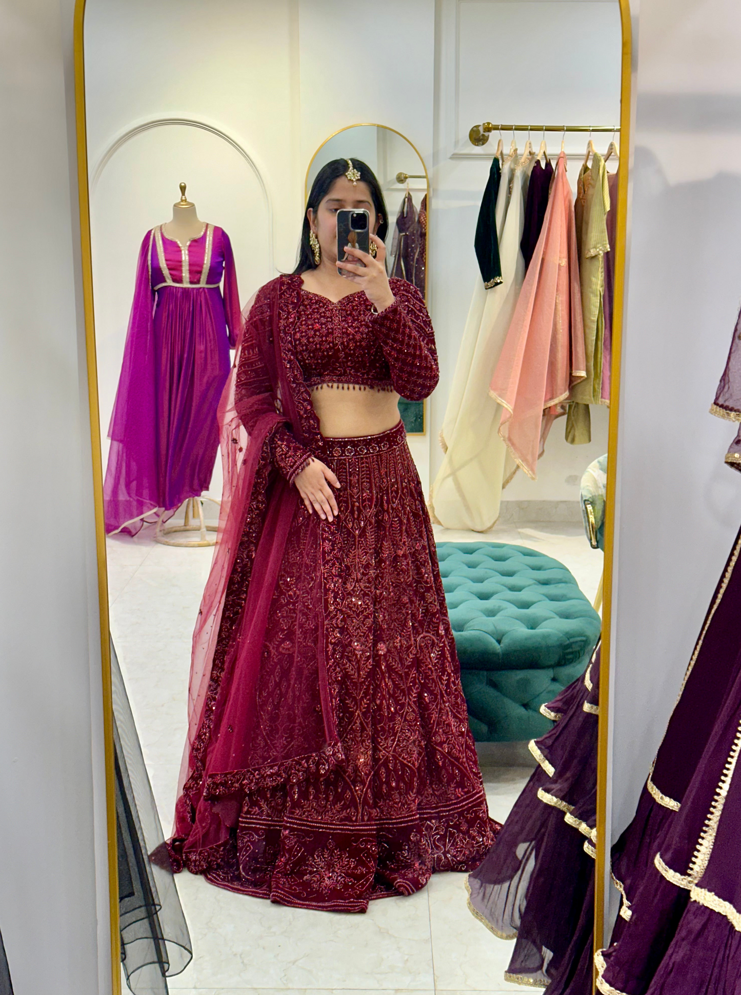 Maroon Bridal Lehenga