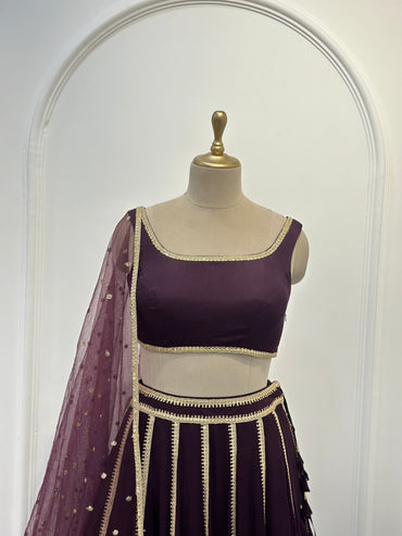 Wine Kali Lehenga