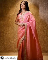 Pink Tissue Saree