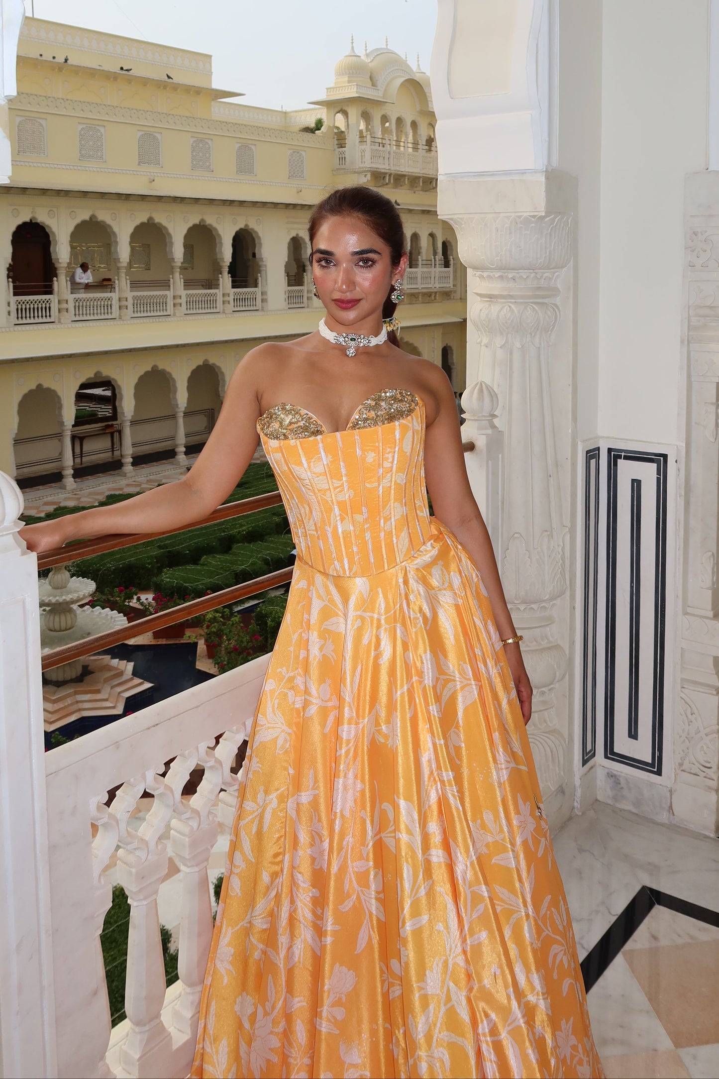 SUNAINA IN GOLDEN HOUR CORSET LEHENGA