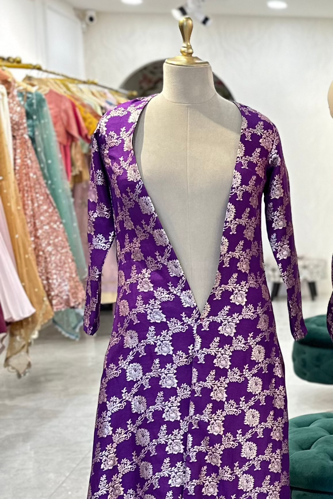 Niki Mehra Purple Banarsi Jacket