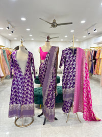 Niki Mehra Purple Banarsi Jacket