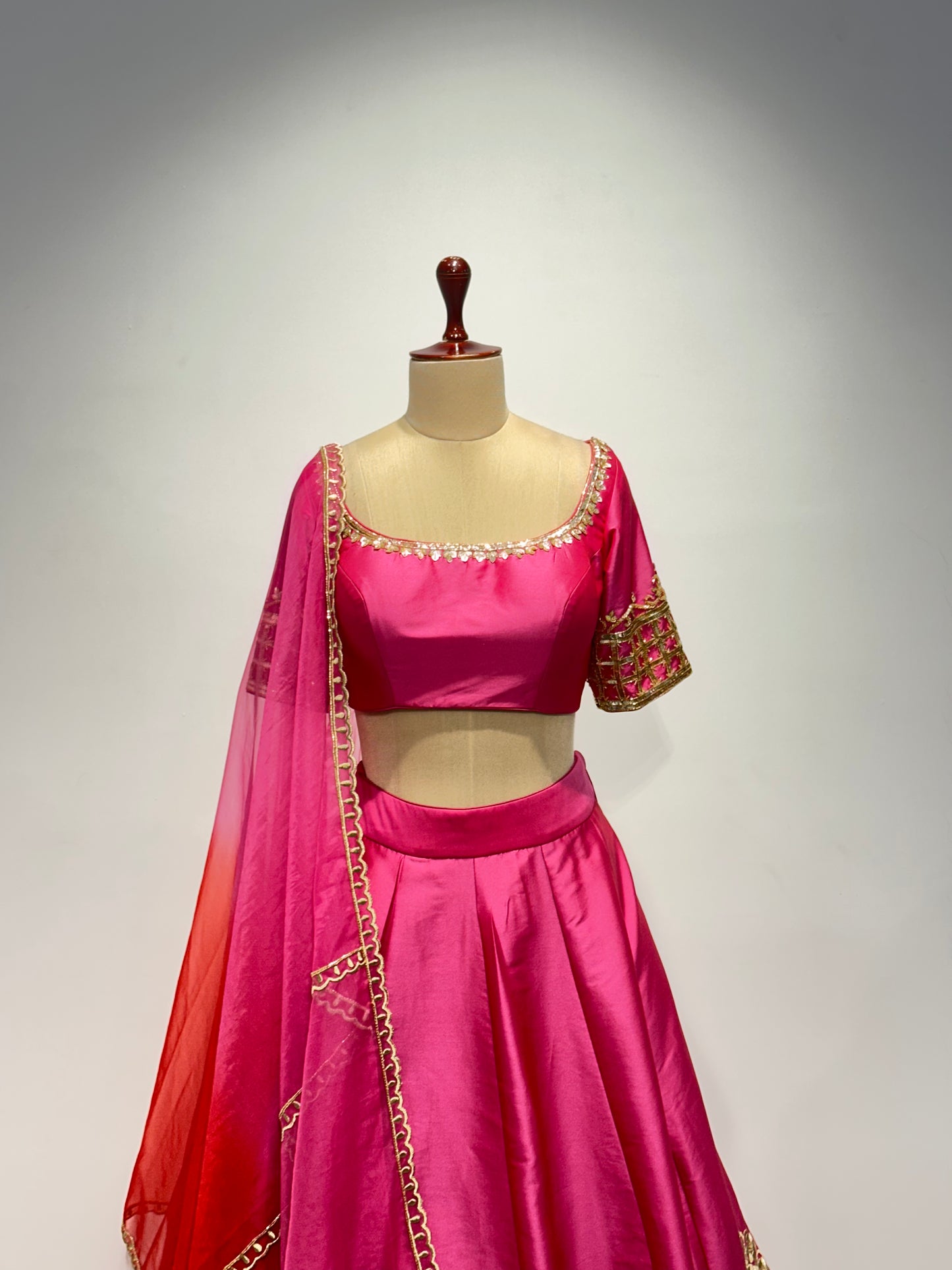 PINK RED LEHENGA